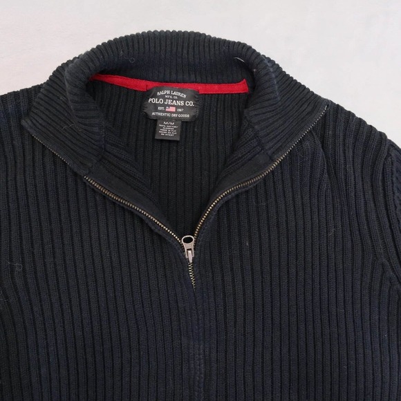 Polo Ralph Lauren Mens Sweater M Shawl Cardigan Naval Nautical Cable Knit - Picture 2 of 13
